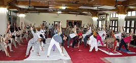 The First Lady of the State Smt Rita Rajkhowa, officers and officials of the Governor�s Secretariat, members of the Raj Bhavan families and security personnel of Indo Tibetan Border Police participated in the session was organised in the Darbar Hall of the Raj Bhavan, Itanagar on 21st June 2016.